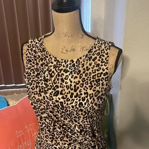 Premise NWT Cheetah print dress. Size small, gorgeous! Faux wrap dress design.