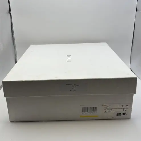 IRO Paris Dairel Perforated Leather Ankle Boots Black US 5.5 EU 36 Open Toe