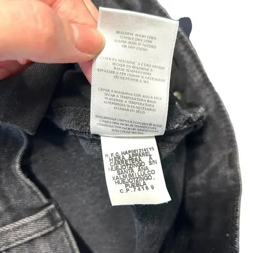 RE/DONE Originals 70s Stove Pipe Jeans Faded Coal With Rips Size 23