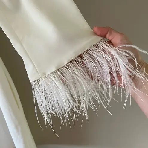 Aidan Mattox Aidan by Womens Mini Dress with Feather Trim