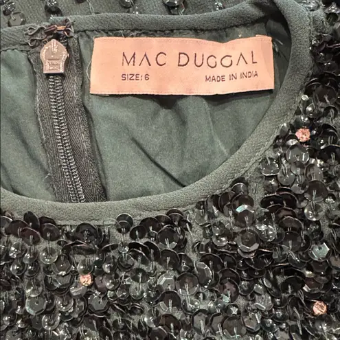 Mac Duggal NWOT Sleeveless High Neck Midi Sheath Dress NEW Size 6 deep emerald