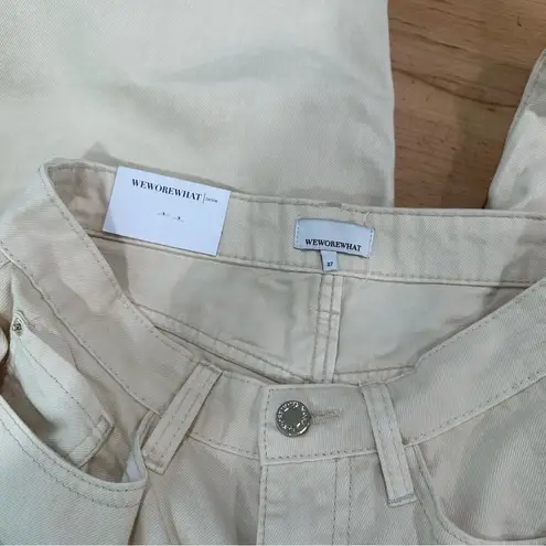 We Wore What High Rise Dad Jean In Cream Unbleached NWT size 27