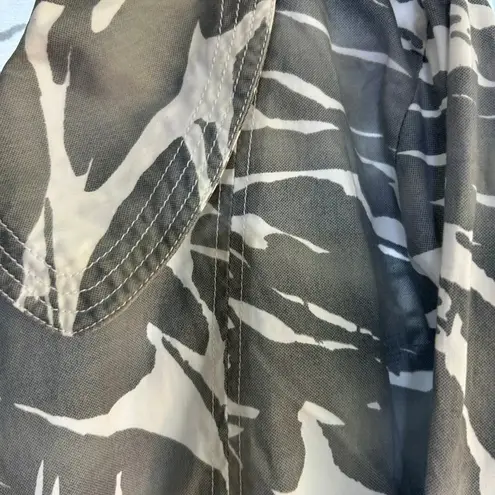 Keren Hart Women XXL Jacket Camo Light Weight 100% Cotton Side Seam Pockets Camo Gray Size 2X