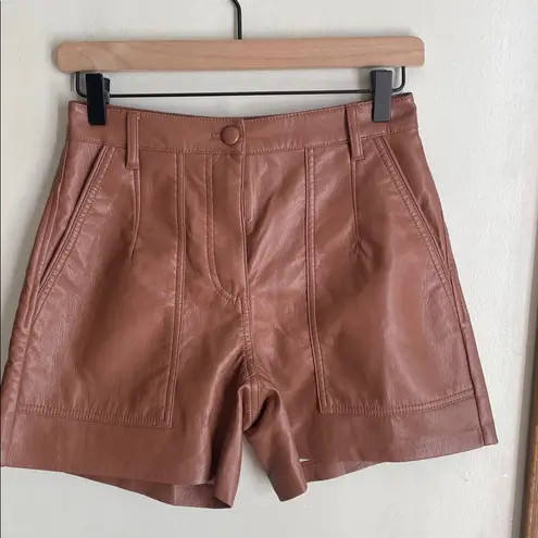 Wilfred Nocturne Vegan Leather Short Cognac Tan Size 2