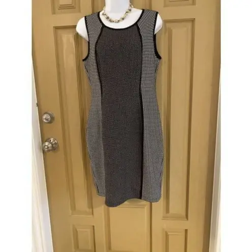 BAILEY 44 Sleeveless Black Tan Check Check Rayon Blend  Dress Size M