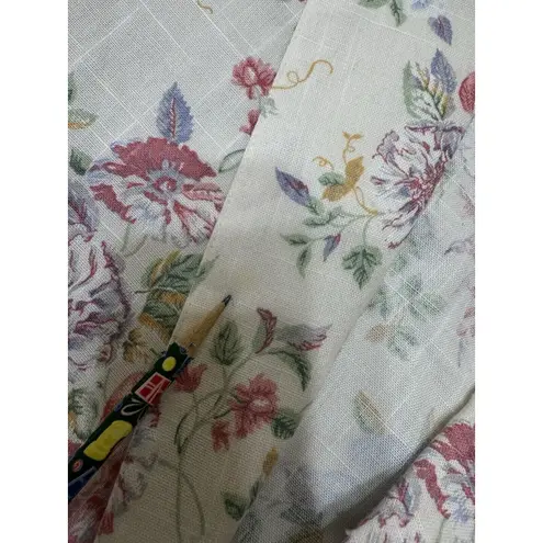 Y2K California Collection Inc Art Blazer 12? Floral Button Linen All Over Print