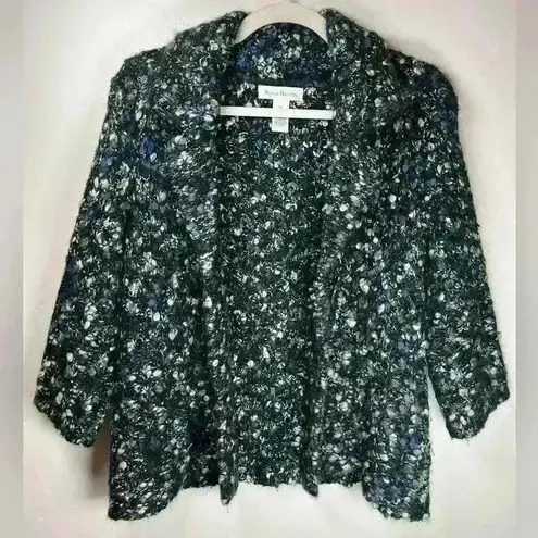 Susan Bristol Boucle Cardigan Jacket Wool Alpaca Mohair Blend Soft Size Medium