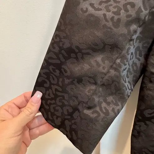 The Collective Works of Berek Art To Wear Zipper Leopard Jacket Plus Size 2X Black