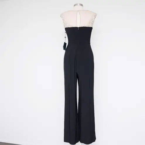 Adrianna Papell . Embellished Overlay Jumpsuit.