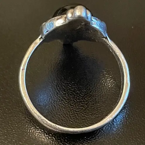 Onyx Vintage  stone S925 silver ring size 7