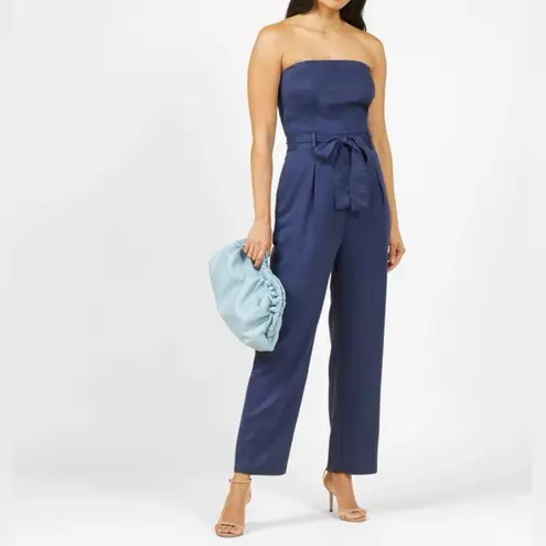 Outerknown Ronan Jumpsuit Strapless Belted Tencel Dark Navy Women’s Size 2 NEW