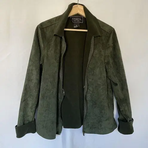 Coaco New York Dark Olive Green Womens Jacket Size S Zip