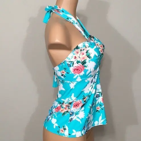 Coco reef Larimar Aqua tankini top. 32/34D NWT