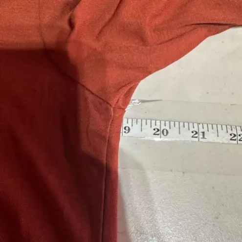 NWT New Directions Womens Julianna Bell Sleeve Crepe Dress Rustoxide Medium Rust Orange