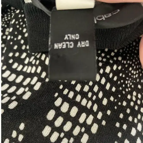 Cable & Gauge Women Cardigan L Black Crew Neck 3/4 Sleeve 3 Large Button Closure