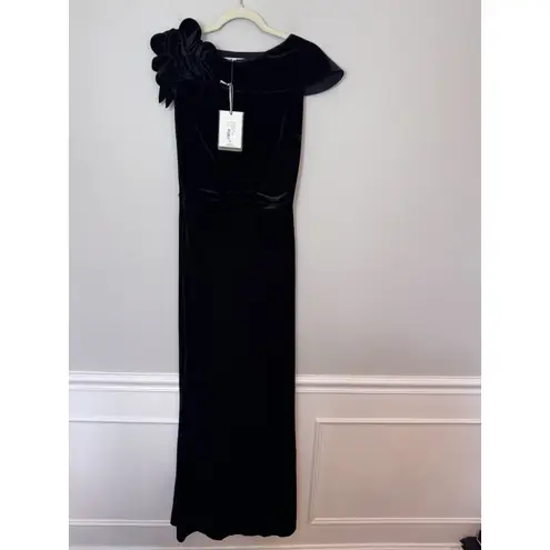 Chiara Boni La Petite Robe Fudo Velvet Gown Black Sz US 6 NWT $1190
