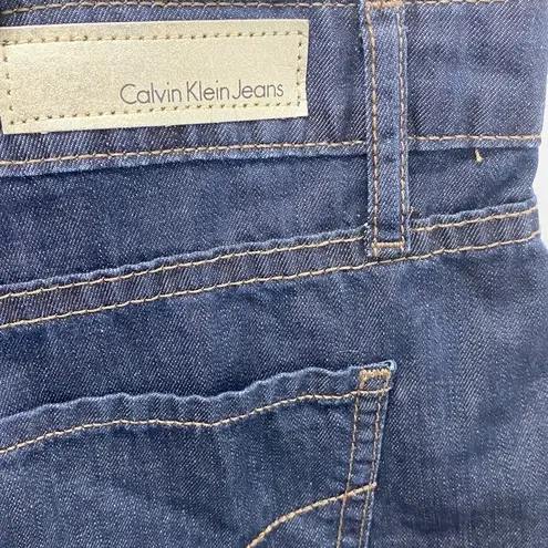 Calvin Klein Jeans  Dark Rinse Raw Cuffed Denim Shorts, Size 14 INV145