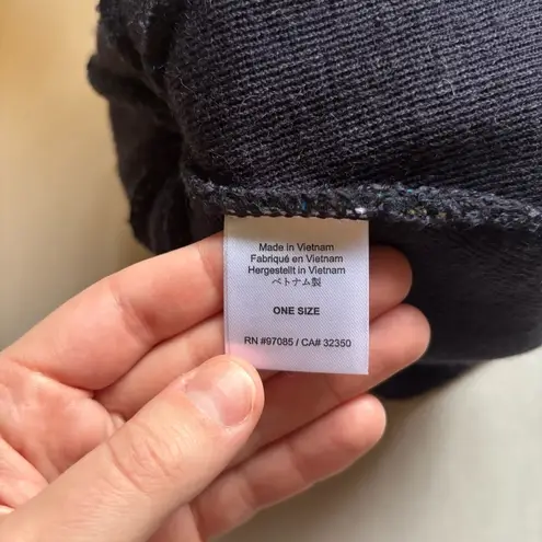 Outdoor Research Women's Griddle Beanie Wool Blue Geomteric Pattern with Pom Pom