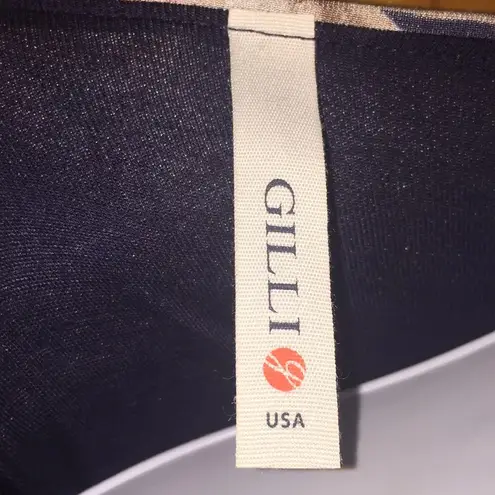 Navy & Pink Floral Gilli Wrap Dress Size Medium Blue