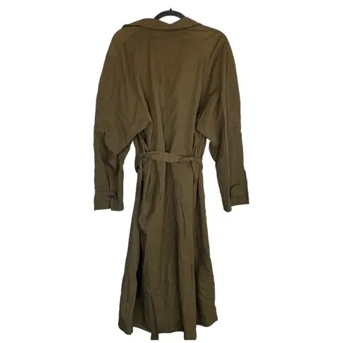 Banana Republic Vintage 1980s  Safari Trench Coat Olive Green Size Medium