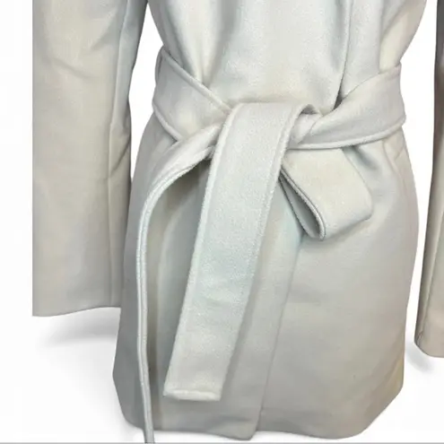 Tahari Ella belted wrap coat tan quiet luxury scandi girl NEW minimalist