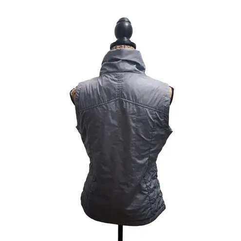 Columbia Women's Puffer Vest Full Zip Up Sleeveless Jacket Medium Gray