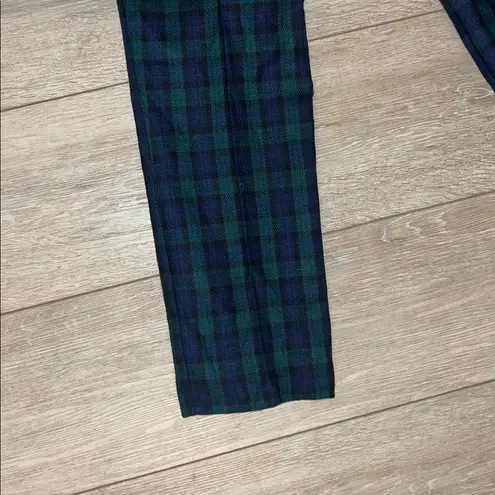 NWT VTG DEADSTOCK SAVANNAH Black Watch Plaid Wool Pleated Trousers 4