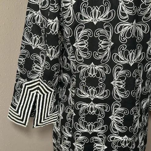 Vintage NEW Victor Costa Occasion QVC Beaded Embroidered Jacket Duster Blazer M Black Size M