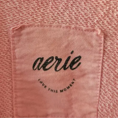 Aerie LumberJane Pink Fleece Button Down Long Sleeve Shacket Sz S/P