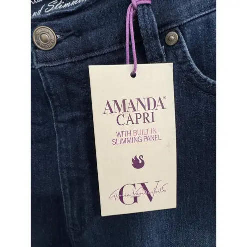 Gloria Vanderbilt Amanda Capri Jeans Size 16 Dark Wash Slimming Panel