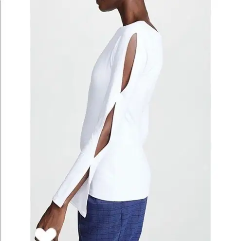 Susana Monaco NWT Slit Sleeve Top 10” Pastel Blue