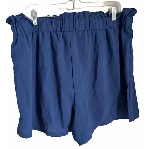 WOMENS PLUS JUNIOR SIZE 3XL ROYAL BLUE SHORT FLOWY SHORTS WITH ELASTIC WAIST Size 3X