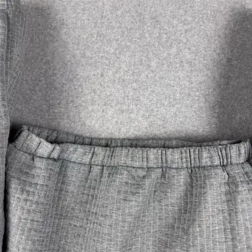 One Step Up Oversized Gray Half Zip Sweatshirt Women’s M Casual Waffle Pattern