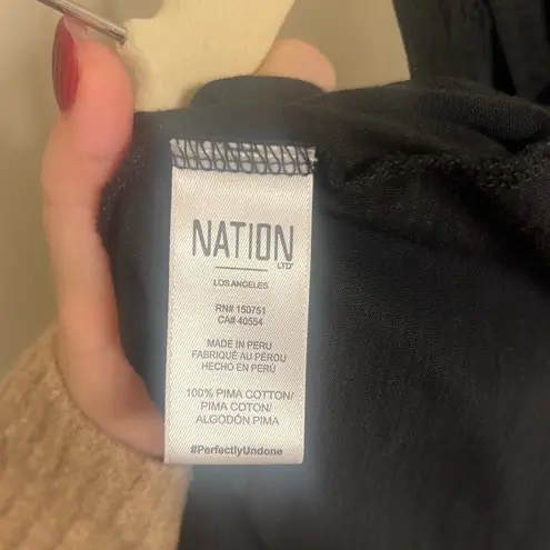 Nation Ltd ✨Nation Los Angeles Via Tie-Front Black Sz Small Tank✨