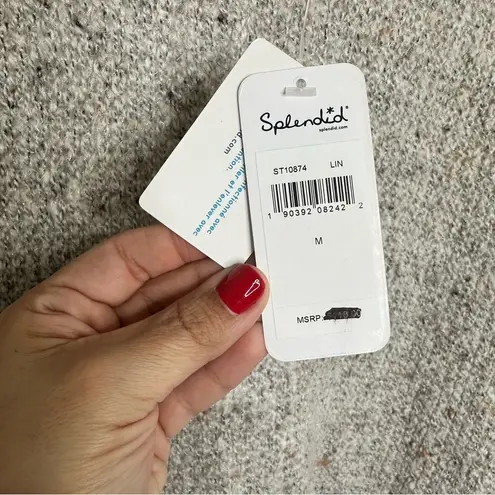 Splendid NEW  Double Face Loose Knit Pullover in Linen - Image 7