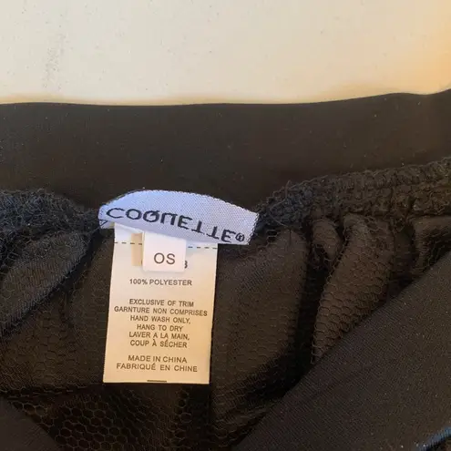 Coquette Black Tulle Short Petticoat Skirt with Floating Petals Women’s Small