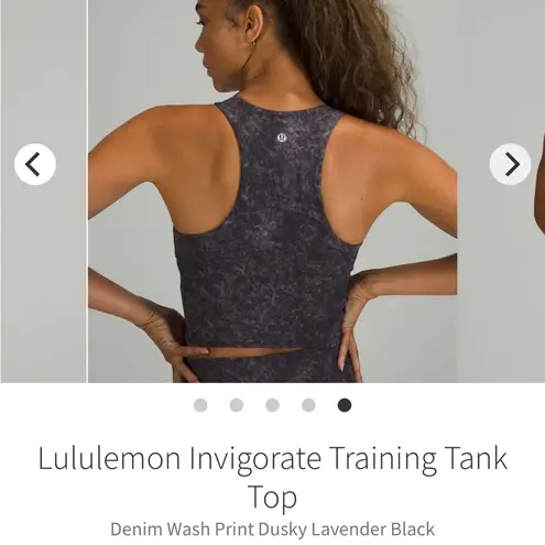 Lululemon  Invigorate Training Tank Top Dusky Lavender Black 2