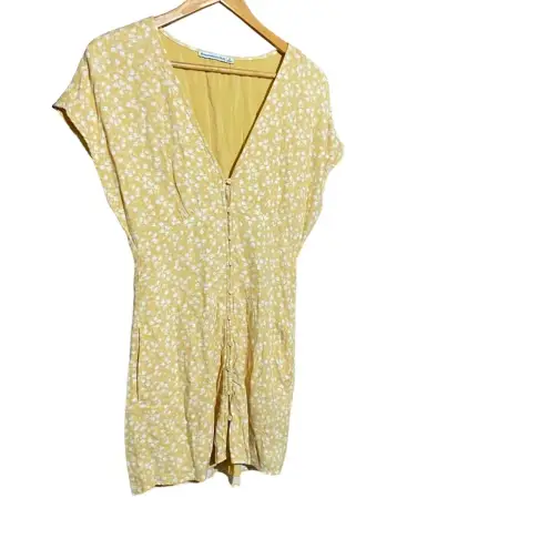 Abercrombie & Fitch Abercrombie &‎ Fitch Yellow and White Floral Button Up Dress Size Small