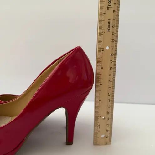 Cityclassified Red Platform Heels Size 7 Cherry Retro High Heel Pumps Glossy New