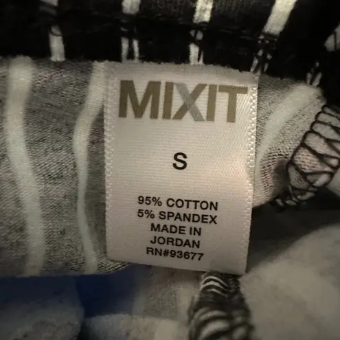 Mixit Blue Floral Stripe Cutout Leggings Pants Women's Size S