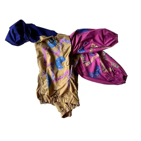 VTG Ann Original Seattle Hooded Rain Jacket Sz XXXL? Hand Painted Art to…