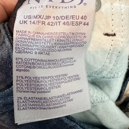 NYDJ Slim Bootcut Jeans Size 10 Bishop Floral Multi Laser Lift Tuck Technology