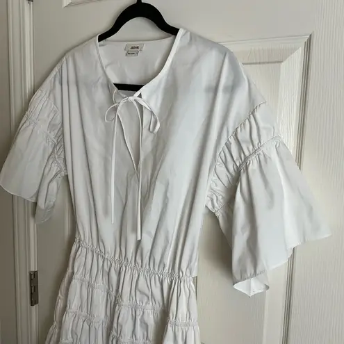 Jason Wu Cutout Ruched Cotton-blend Poplin Mini Dress -size 8