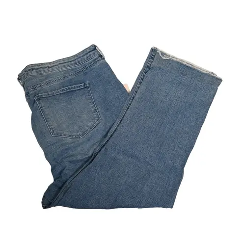 NYDJ Womens 24W High Waist Fray Hem Crop Slim Bootcut Lift Tuck Technology Jeans