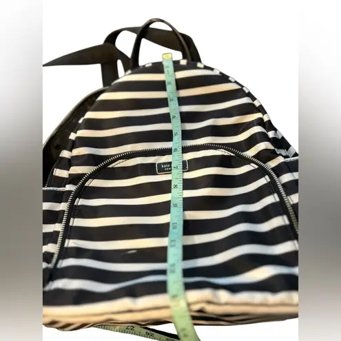 Kate Spade  Dawn‎ Nylon Backpack Black White Stripe Women's Bag