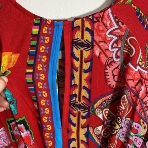 Desigual red floral glen dress Size 4