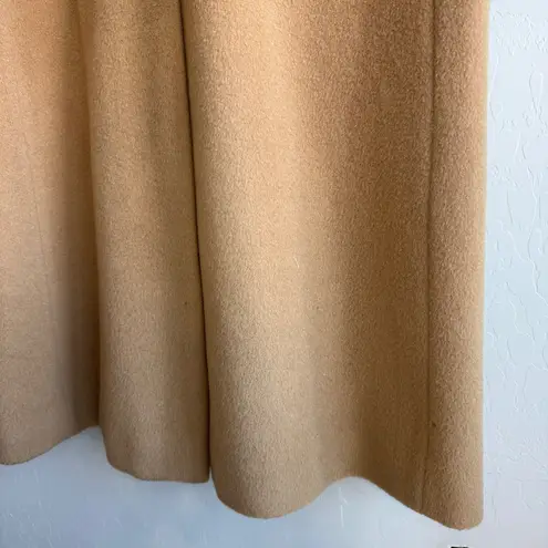 Pendleton Vtg 100% Virgin Wool Long Coat Camel Tan Double Breasted Size 14 Flaw