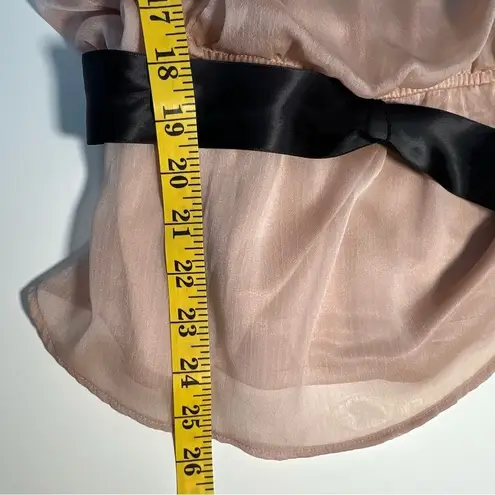 J.R. Nites by Carol Lin Y2K Embellished Top Size 12 Pink Flutter Sleeve Coquette