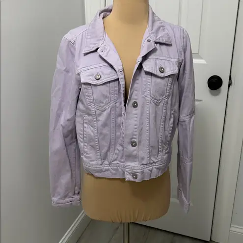 Free People  Rumors Lilac Denim Jacket
