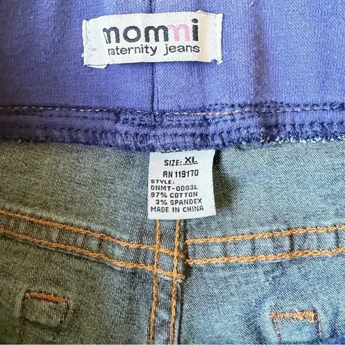 Maternity size small denim flared jeans embellished Blue